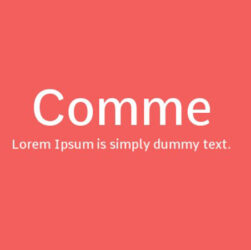 Comme Font Family Free Download