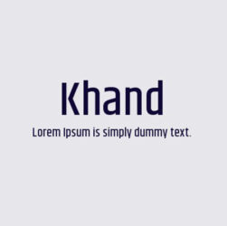 Khand Font Family Free Download