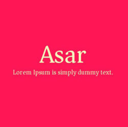 Asar Font Family Free Download