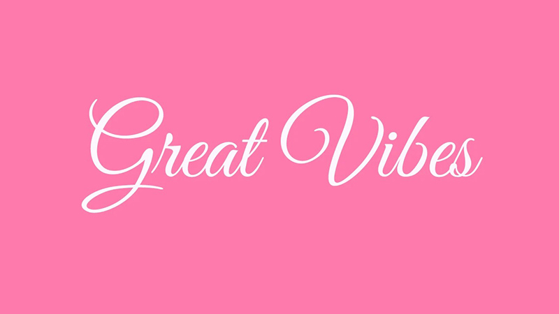 Great Vibes Font Family Free Download