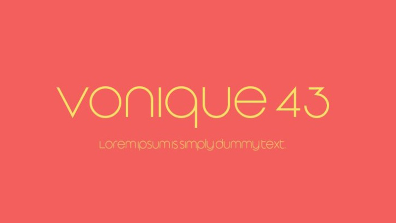 Vonique 43 Font Family Free Download