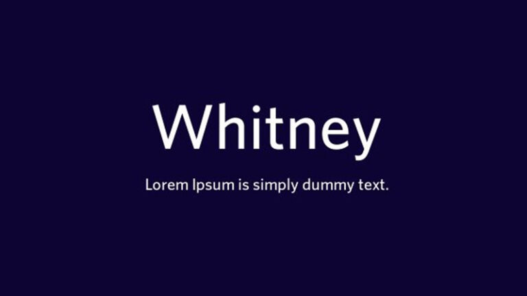 whitney webfont