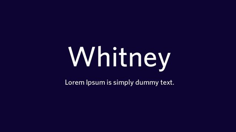 Whitney Font Family Free Download